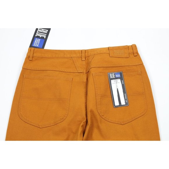 NOS Vintage 90s Marithe Francois Girbaud Mens 36x32 Baggy Loose Fit Jeans Orange - Picture 8 of 11